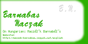 barnabas maczak business card